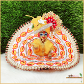 Cotton Thread Moti Work Yellow Poshak